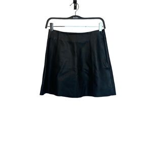 Wythe Lamb Leather A-Line Leather Black Mini Skirt Size Small